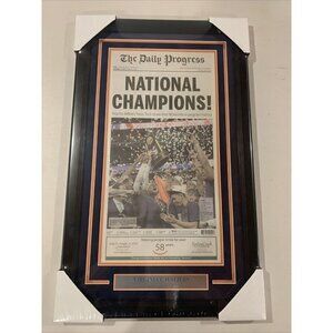 Virginia Cavaliers 2019 National Champs The Daily Progress News Newspaper Framed